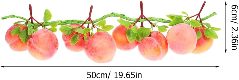 Operitacx 3 Pcs Artificial Peach Clusters, Realistic Fake Fruit for Home Kitchen Decor, Lifelike Faux Peaches for Photography Props, Fruit Basket Fillers & Summer Party Decoration
