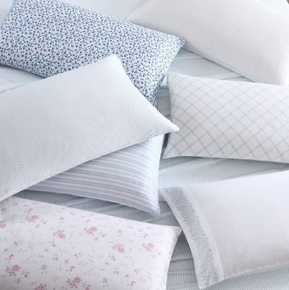 Laura Ashley Home - Standard Pillowcase Set, Cotton Sateen Bedding, Smooth & Wrinkle-Resistant (Garden Muse Pink, 2 Piece)