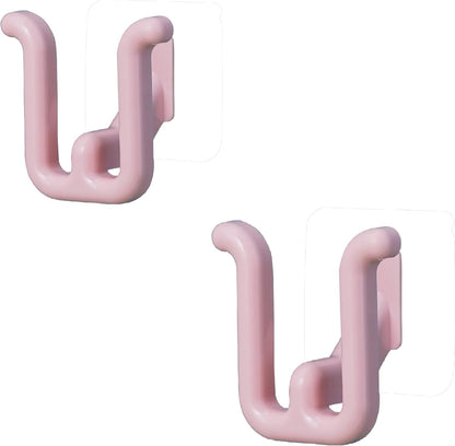 CHNLML Slippers Hook Bathroom Shower flip Flops Adhesive Storage Organizer Rack Saving Space Babouche Sticky Holder (Pink)