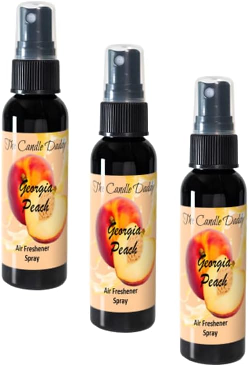 3 Pack - Georgia Peach Spray - Fresh Peach Scented - Room/car Air Freshener Spray – (3) 2 Ounce Spray Bottles