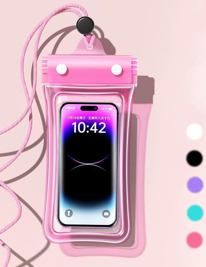 Waterproof Phone Pouch,Floatable Waterproof Phone Pouch with Touchscreen,Universal IPX8 Waterproof Cell Phone Case,Underwater Photography,for Swimming,Rafting,Diving,for All Models (Pink)