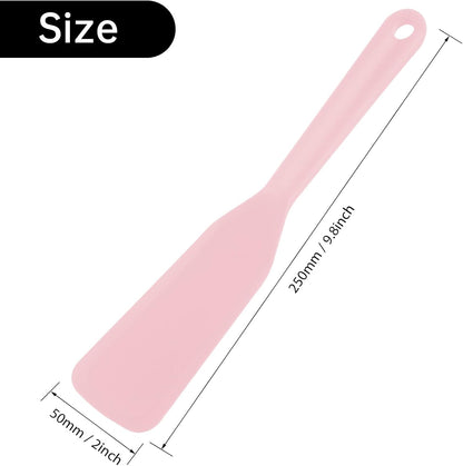2 Pack Silicone Thin Omelet Turner, Heat Resistant Crepe Spatula for Nonstick Cookware, Pancake Spatula for Egg Cake Pizza Steak Omelet Crepes (Pink)