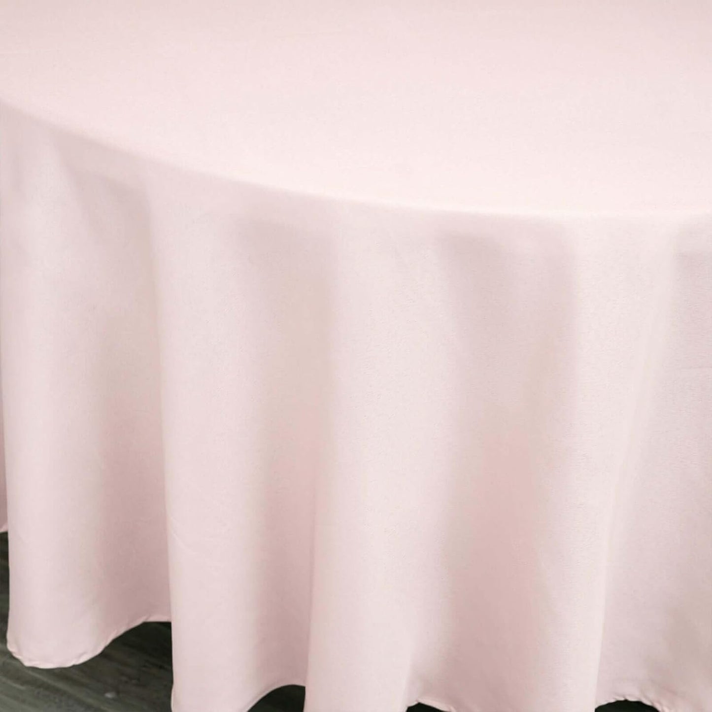 Efavormart Round Tablecloth, 108 Inch Stain & Wrinkle Resistant Washable Table Cloth, Decorative Polyester Fabric Table Cover for Banquet, Wedding, Dining- Blush