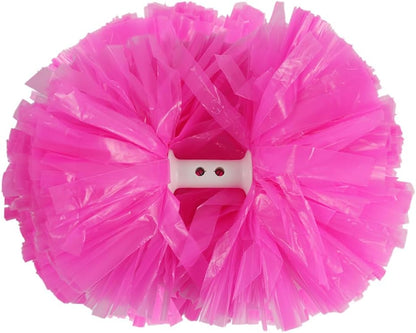Hooshing 2PCS Pom Poms Cheerleading Professional Cheer Pom Poms with Baton Handle (No Zip Tie) for Cheer Squad Team Sports Spirited Party Dance Training