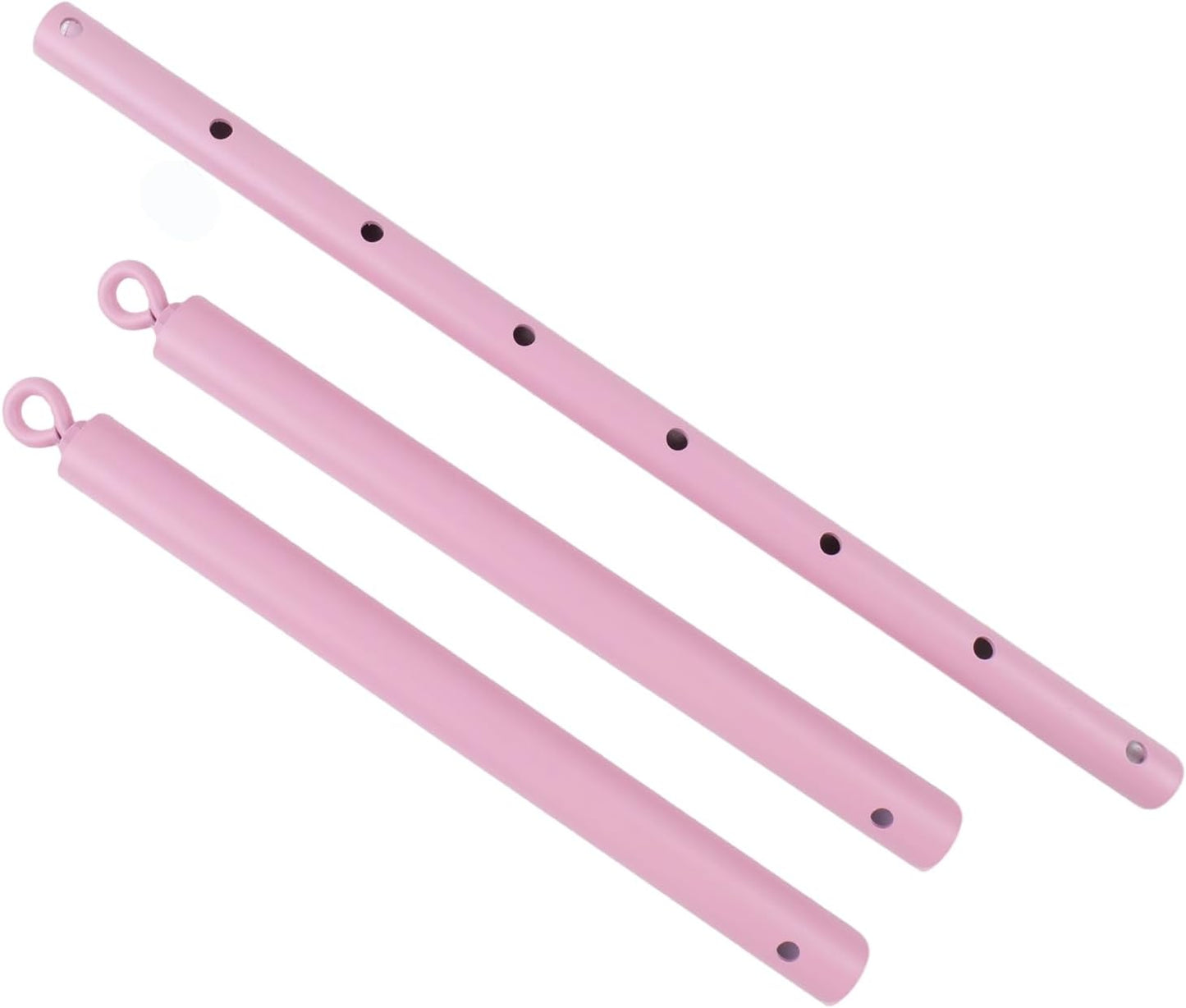 Heavy Duty Stainless Steel Expandable Spreader Bar with 4pcs PU Black--Pink Skull Pattern Detachable Adjustable Straps,Workout Bar for Home Indoor Gym Training Kit