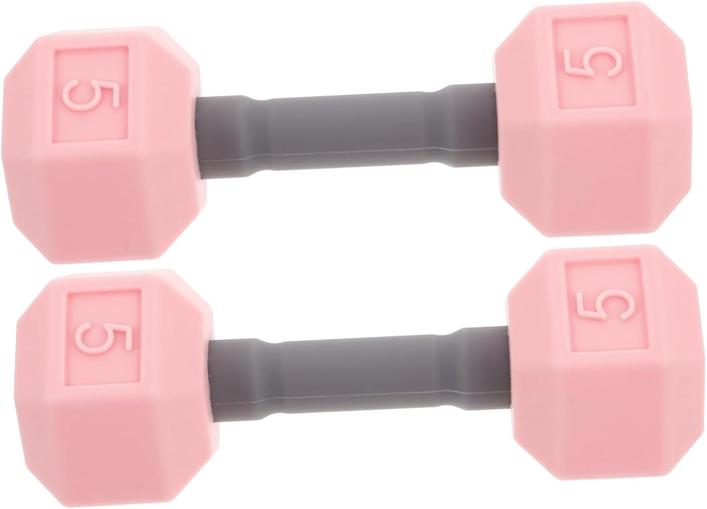 Totority Mini Dumbbells for Kids 2pcs Silicone Hand Weights, 0.4lb Pink Toddler Exercise Toys, Home Gym Equipment, 4.52 * 1.69 * 1.49inch, for Children, Kindergarten Sports