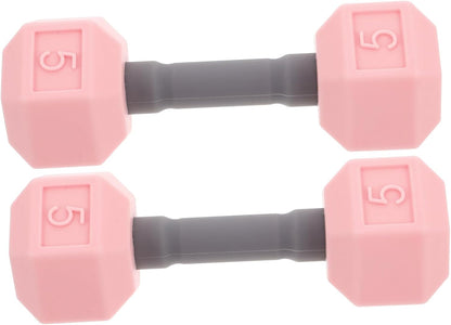 Totority Mini Dumbbells for Kids 2pcs Silicone Hand Weights, 0.4lb Pink Toddler Exercise Toys, Home Gym Equipment, 4.52 * 1.69 * 1.49inch, for Children, Kindergarten Sports