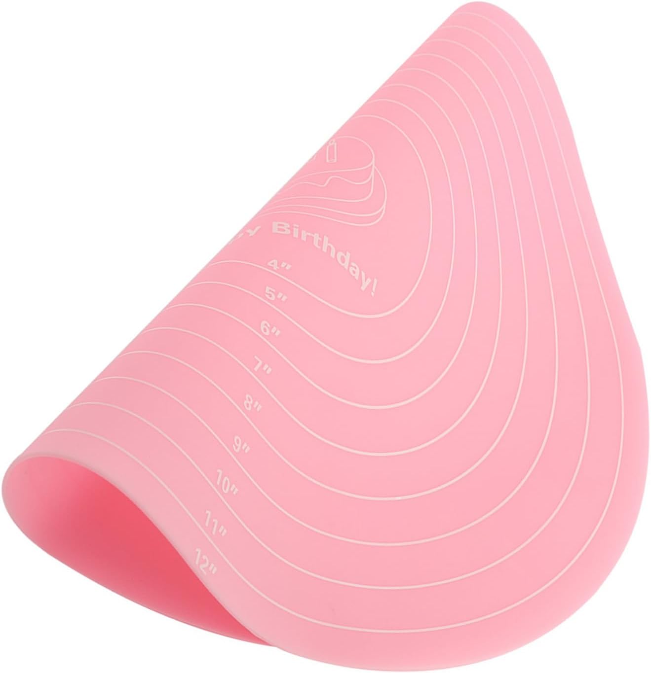 Dough Mat, Silicone Pastry Mat, Kneading Mat, With Measurements, for Making Cakes, Cookies, Macarons Bread and Pastry, 11.81x11.81x0.04 inch, Pink