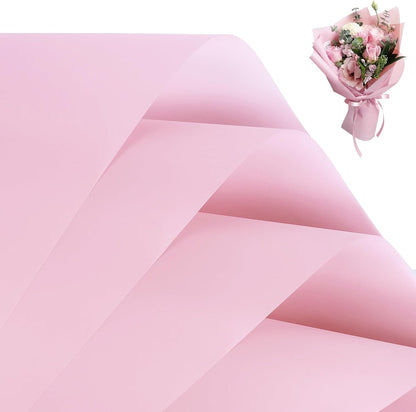 FUHITIM 20 Sheets Flower Wrapping Paper -Waterproof Floral Bouquet Wrapping Paper Used for DIY Crafts, Gift Packaging, Florist Supplies Packaging Paper for Wedding Birthday Gift (Pink)