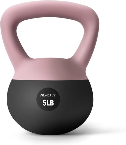 NEALFIT Soft Kettlebell 5LB/10LB/15LB/20LB/25LB, Kettlebells for Home Gym Strength Training, Anti-Slip Fitness Weights for Men Women