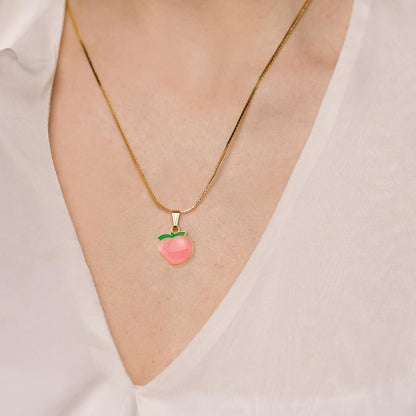 50 Pcs Mini Cute Enamel Peach Fruit Charm Pendant, Alloy Peach Fruit Charm for DIY Jewelry Making, Charms, Bracelet, Earring, Necklace, Bracelet Supplies, Adult