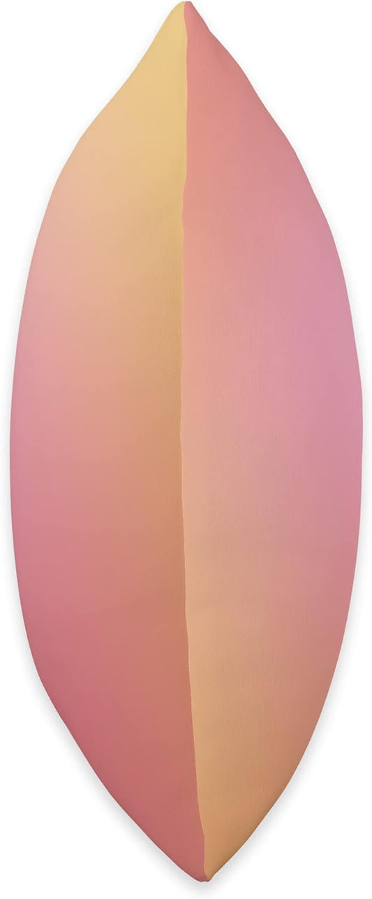 Peachy Gradient - Pink Orange Yellow Ombre Throw Pillow