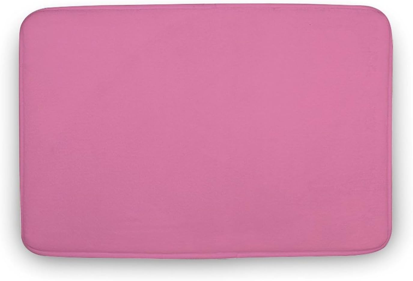 Pink Solid Color Elegant Modern Bathroom Rug, Non Slip & Soft Absorbent Bath Mat Carpets for Bathroom 16" x 24"