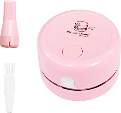 Cleaning Brush Handheld Portable Mini Coffee Table Home Desktop Vacuum Cleaner (Pink)