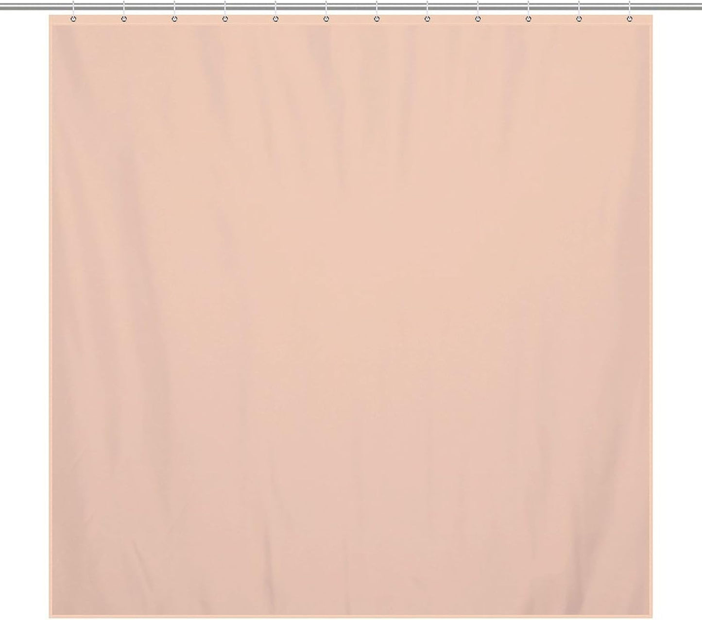 Modern Elegant Shower Curtain, Minimalist Peach Pastel Solid Plain Simple Elegant Bath Curtains Waterproof Fabric with Hooks for Home Decor, 72Wx72H