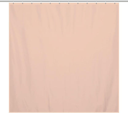 Modern Elegant Shower Curtain, Minimalist Peach Pastel Solid Plain Simple Elegant Bath Curtains Waterproof Fabric with Hooks for Home Decor, 72Wx72H