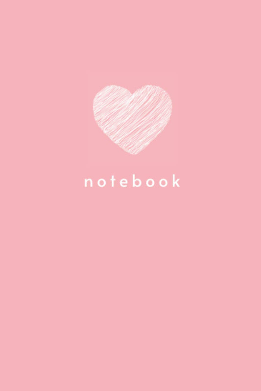 Peach Pink Notebook: 100 Page Heart Journal for Women