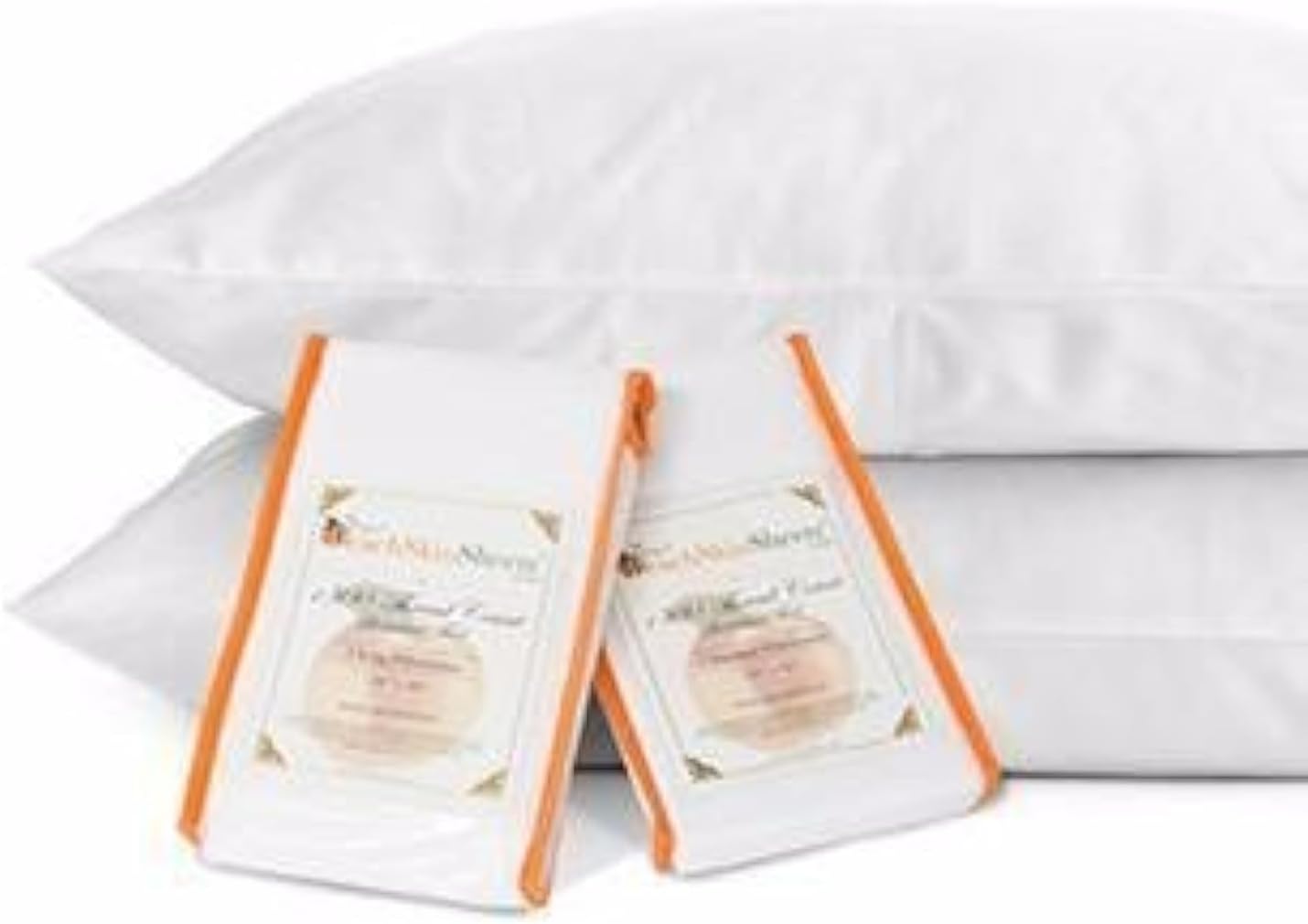 PeachSkinSheets Night Sweats: The Original 1500tc Soft Standard Pillowcase Set Beach Blue