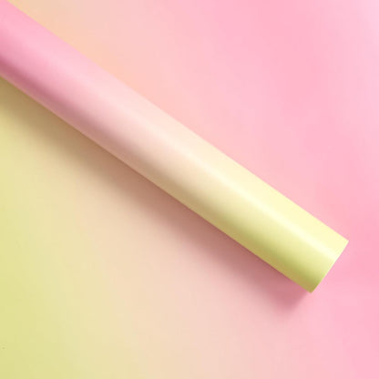 WRAPAHOLIC Gradient Birthday Wrapping Paper Roll - Mini Roll - 17 Inch x 10 Feet - Light Pink - Yellow Wrapping Paper Perfect for Girls Boys Kids Birthday, Wedding, Holiday, Baby Shower Packing