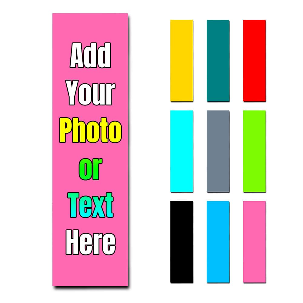 Personalized Skateboard Grip Tape with Photo, Custom Name Image Logo Waterproof Skateboard Stickers Non-Slip 9x33 Inch Customized Gifts for Men Women, HotPink