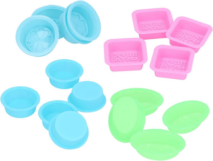 Silicone Cake Set, Food Grade Multifunctional Baking 16pcs Dark Blue Green Pink Light Blue - Safe Non - Material, Easy Clean, Ideal for Kitchen, Parties & Camping