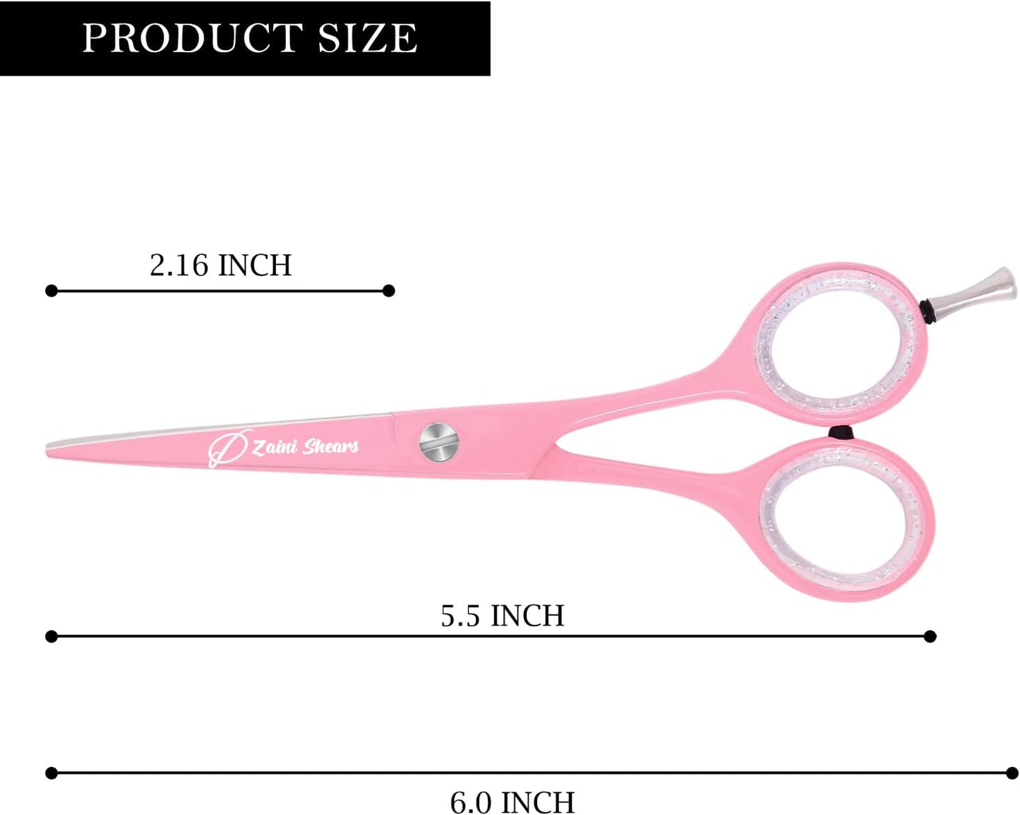 Hair Cutting Scissors Extremely Sharp Right-Hand Razor Edge - 5.5” Overall Length,Made of 420c Japanese Stainless Steel Salon Scissors Professional Barber Haircut Scissors (pink, 5.5'')