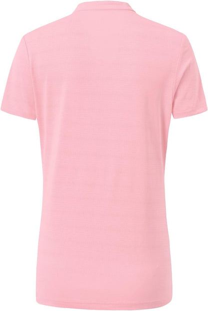 BASUDAM Women's Golf Polo Shirts V-Neck Short Sleeve Collarless Tennis Running T-Shirts Quick Dry