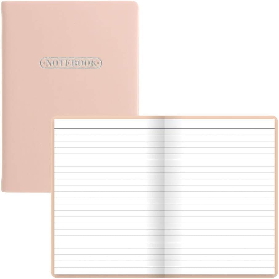 Letts Pastel A6 Notebook, White Paper, 192 Pages, 5.75 x 4.125 x 0.375 Inches, Peach (B090093)