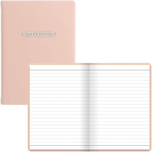 Letts Pastel A6 Notebook, White Paper, 192 Pages, 5.75 x 4.125 x 0.375 Inches, Peach (B090093)