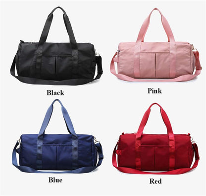 Sports Gym Bag for Women Travel Duffel Bag with Wet Pocket and Shoes Compartment for Training Swim Yoga(Pink)
