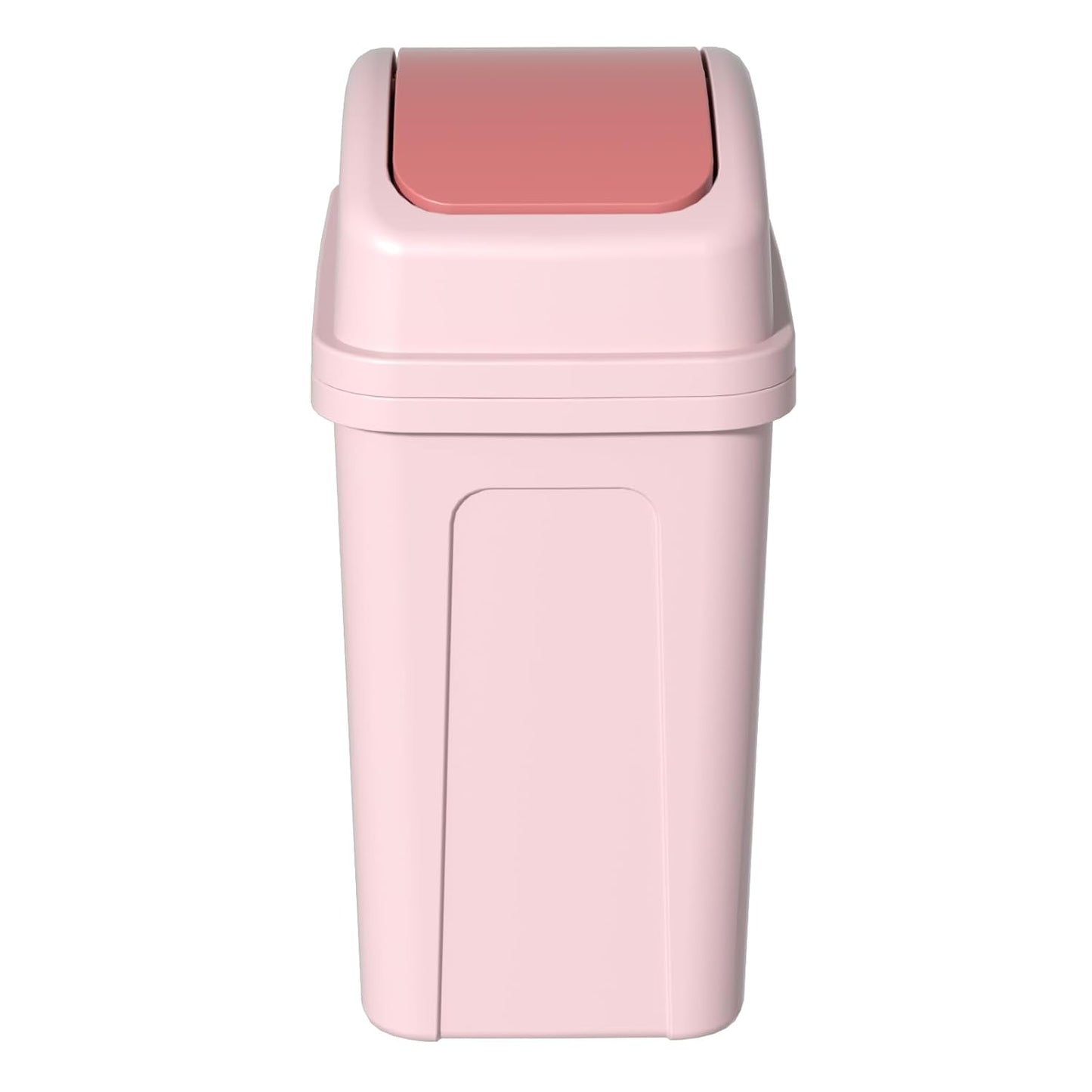 Zopnny 1.8 Gallon Small Trash Can, Garbage Can with Swing-top Lid, Plastic Garbage Bin, Pink