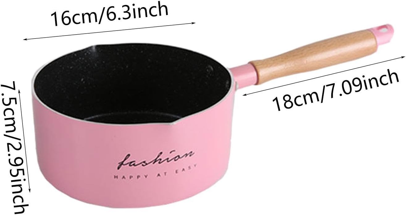 predolo Lightweight Cooking Pot for Milk and Butter, Ideal for Outdoor Use, Pink