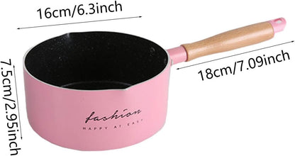 predolo Lightweight Cooking Pot for Milk and Butter, Ideal for Outdoor Use, Pink