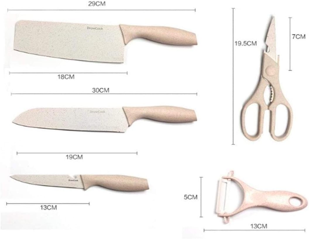 pink knife set with block-knife set pink kitchen accessories-knives set for Kitchen Peeler