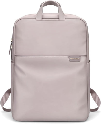 GOLF SUPAGS Travel Laptop Backpack for Women Anti Theft Slim Durable College Bookbag Business Computer Bag Fit 15.6Inch Notebook (Pinkish Grey, 15.6Inch)