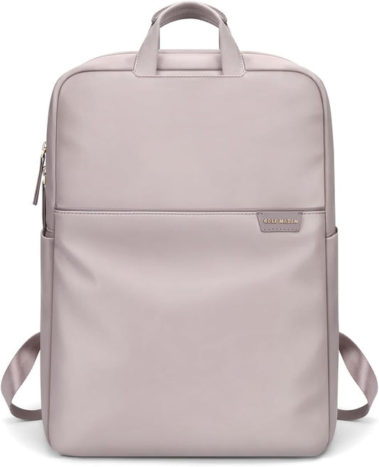 GOLF SUPAGS Travel Laptop Backpack for Women Anti Theft Slim Durable College Bookbag Business Computer Bag Fit 15.6Inch Notebook (Pinkish Grey, 15.6Inch)
