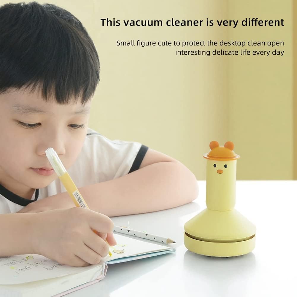 Mini Desktop Vacuum Cleaner Cute Desktop Cordless Vacuum Cleaner Multifunction Handheld Portable,Pink