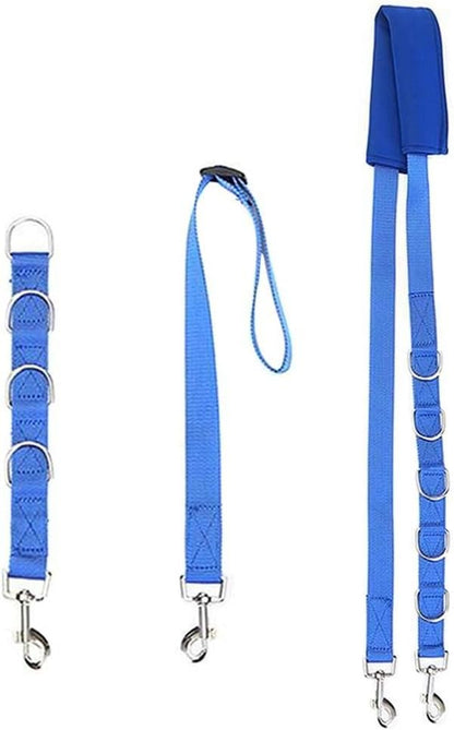 Adjustable Pet Grooming Belly Strap with D-Rings for Dog Bathing and Hair Cutting, 3-Piece Traction Belt Set, Universal Size(Pink)