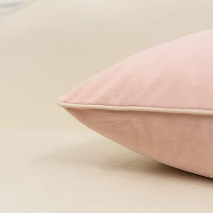 Avigers 18 x 18 Inches Pink White Gold Leather Striped Patchwork Velvet Cushion Case Luxury Modern Throw Pillow Cover Decorative Pillow for Couch Living Room Bedroom Car