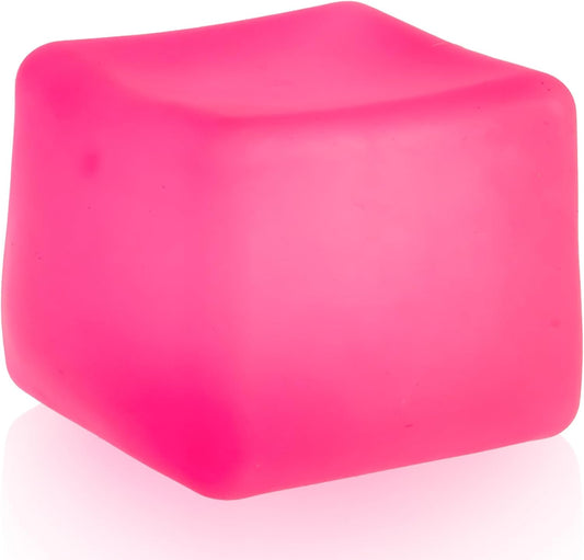 Sensory Stress Cube – High-Density Gel Filled Squishy Toy with Matte Texture for Kids & Adults, Anxiety Relief Fidget Toy, Autism-Supportive, 1-Pack in Pink