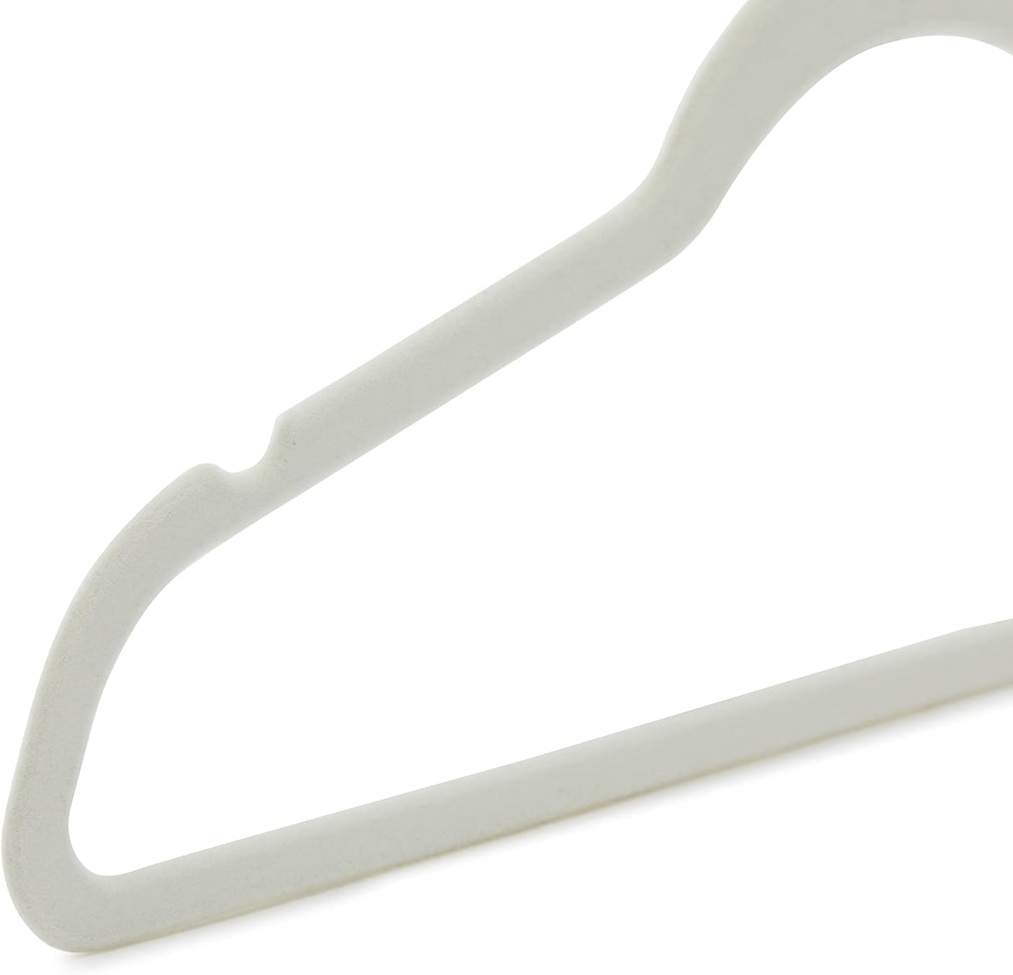 Amazon Basics Slim Velvet Non-Slip Space Saving Suit Clothes Hangers, Closet Organizer, Ivory/Rose Gold, 30-Pack