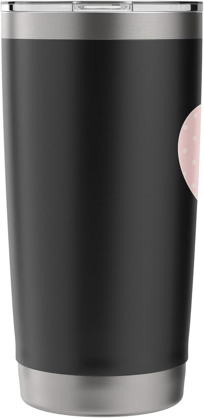 Cute Light Peach Pink Boho Tiny Polka Dot Pattern Minimalist Stainless Steel Insulated Tumbler