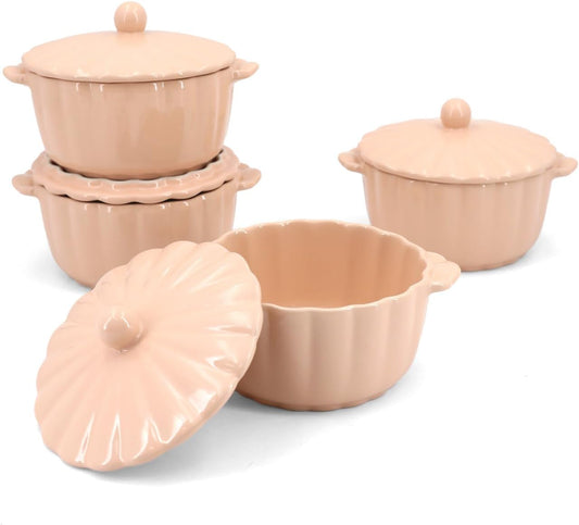 Mini Cocotte set of 4 (Soft Pink, 10 oz)