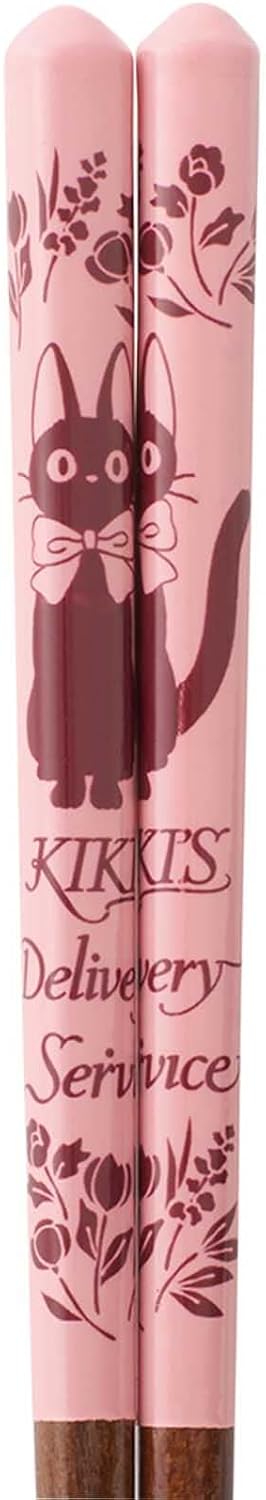 Kiki's Delivery Service Wooden Chopsticks (Pink) - Authentic Japanese Design - Lightweight, Durable and Convenient