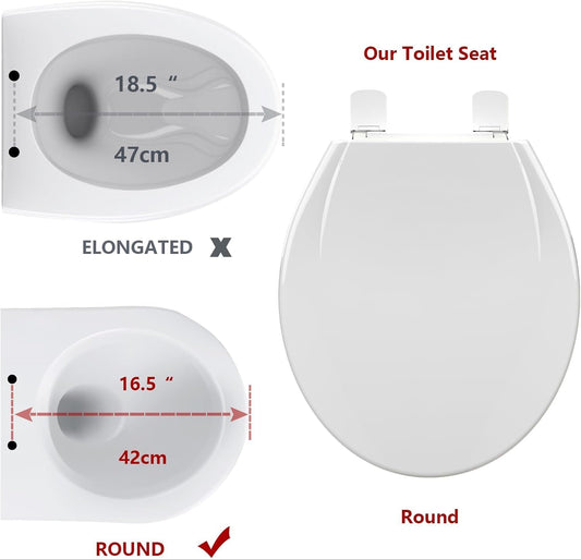 17” Round Toilet Seat with Built-in Toddler Seat for Easy Potty Training, Baby Toilet lid 2 in 1, Easy Install and Clean, PP Material Safe and No Loosen, Perfect for Both Adults and Children, Pink