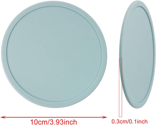 ONLYKXY 3pcs Round Silicone Coasters for Drinks,Universal Non-Slip Cup Mat Colorful Coffee Coasters for Table Desk Decor Home,Office,Bar,Kitchen,Hot & Cold Tea,Beer,Mugs,Cocktails (Pink,Green,Blue)