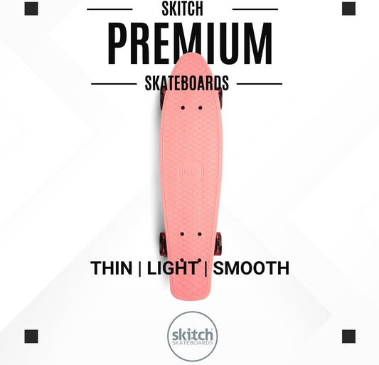 SKITCH Skateboards for Kids, Teens and Adults | Premium Skateboard Gift Set for Beginners and Pros Complete with Mini Cruiser Board + Skateboard Backpack + Video Course + Speed Control + Skate Tool