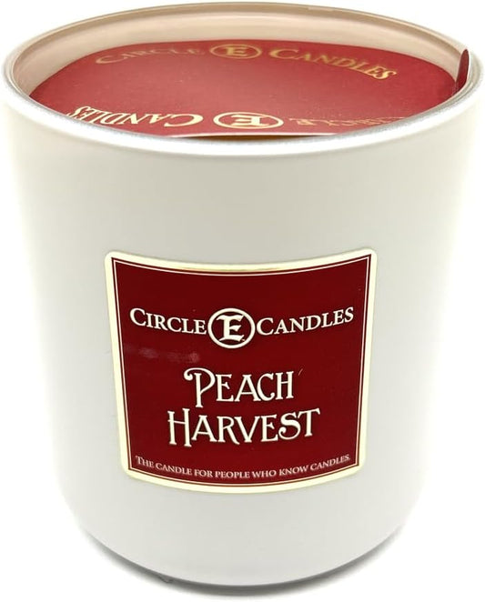 Circle E Candles, Peach Harvest Scent, Medium Size Jar Candle, 14oz – Sweet Juicy Fruity Home Fragrance, Fresh Orchard-Inspired Candle, Made in USA