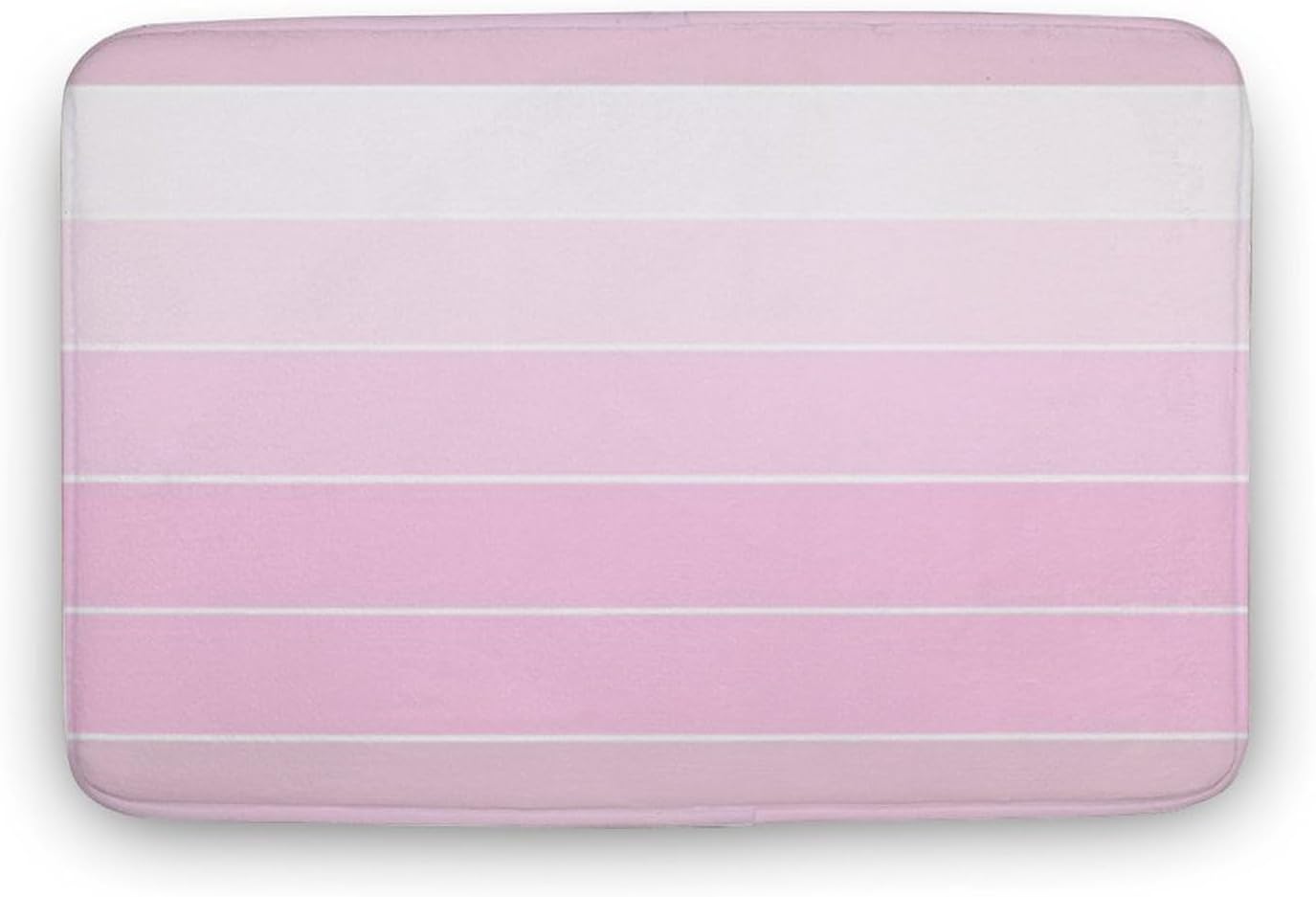 Chic Pink Stripe Pattern Bathroom Rugs, Non Slip & Absorbent Bath Mat Carpets for Bathroom, Entryway or Sink 20" x 32"