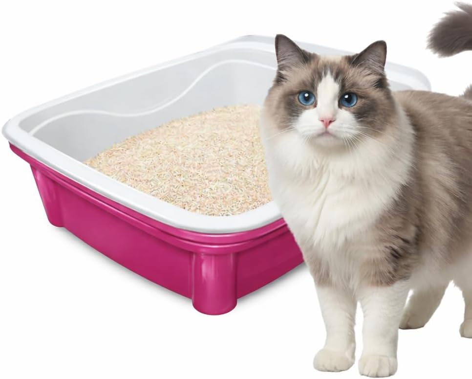 Classic Plus Sifting Litter Box Large - Large Cat Litter Pan with Intelligent Sifting System for Hygiene, Savings & Comfort - Durable, Easy Clean Design for Happy Cats (Pink)